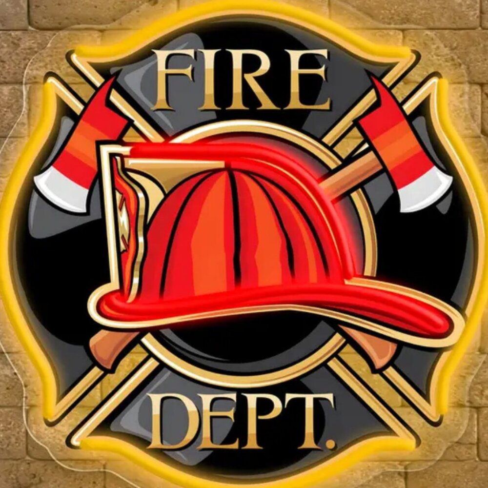 FIRE DEPARTMENT FIRE HAT NEON LED SIGN
